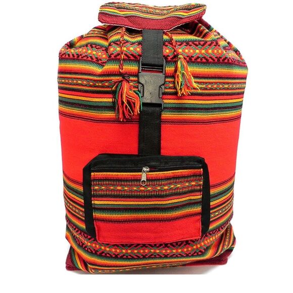 Handmade Backpack Sack Tote Bag Hippie Reggae Cool Runnings Drawstring - Picture 1 of 8